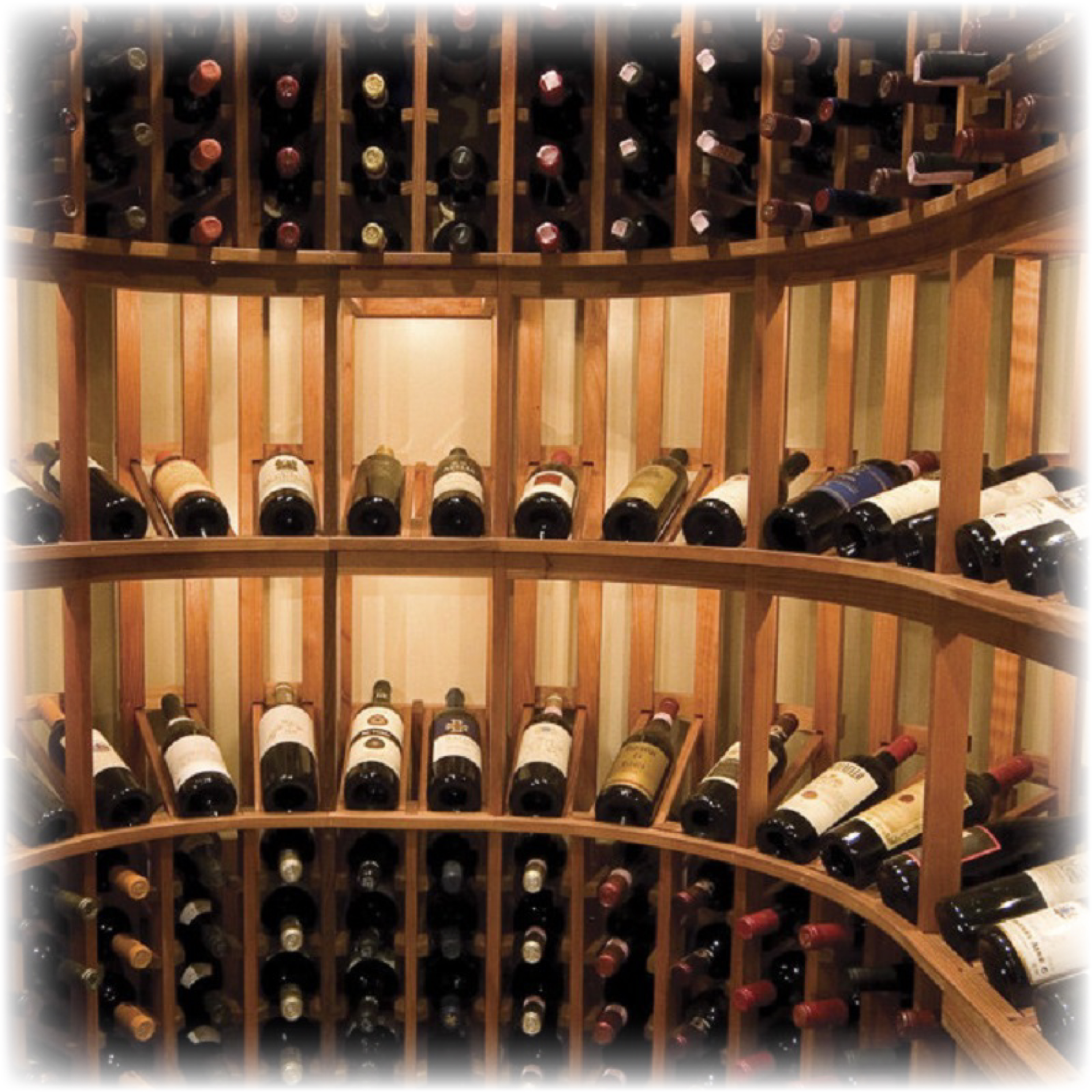 Collector's wines in cabinets